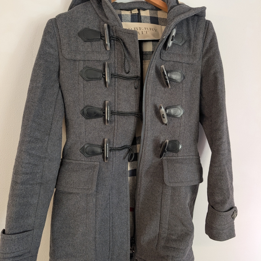 Burberry Brit Hooded Duffle Coat